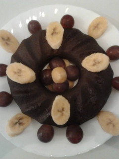 Una foto de Chocoflan de plátano