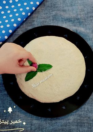 عکسی از دستور خمیر پیتزا با بافت عالی