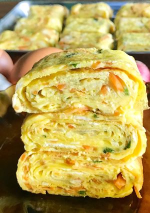Foto resep Tamagoyaki (Telur Dadar Ala Jepang Hemat Minyak)
