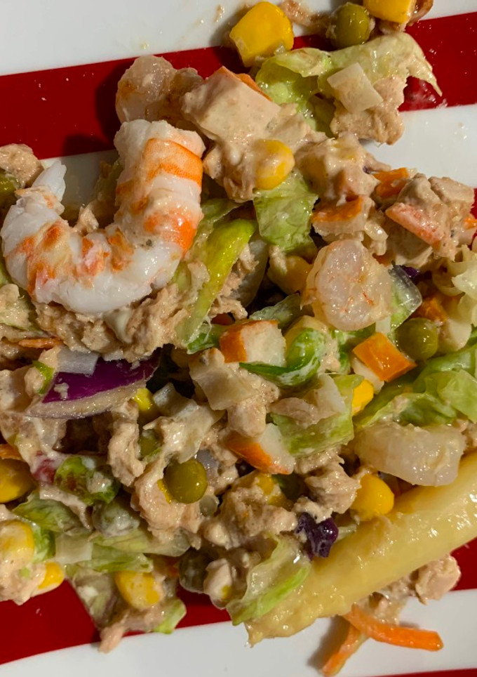 Una foto de Ensalada de marisco