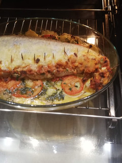 Una foto de Merluza rellena al horno