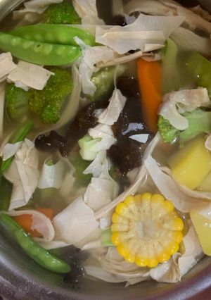 Foto resep Vegetarian - sup sayur kulit kembang tahu