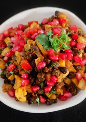 A picture of Kala chana chaat.
