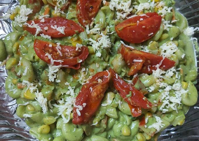 Recipe of Any-night-of-the-week Pasta macaroni with cheese and spinach pesto sauce