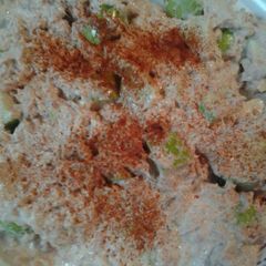 A picture of Apple and Tuna salad.