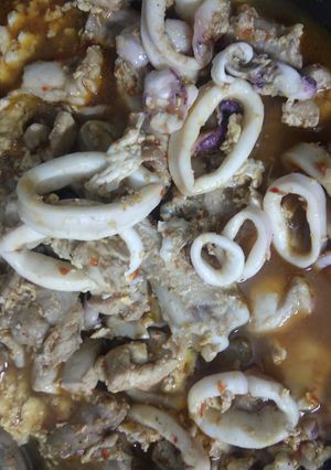 Foto resep Tumis ayam cumi dan telur