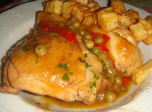 Una foto de Pollo a la cerveza
