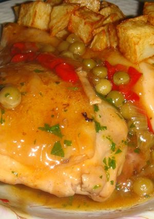 Una foto de Pollo a la cerveza