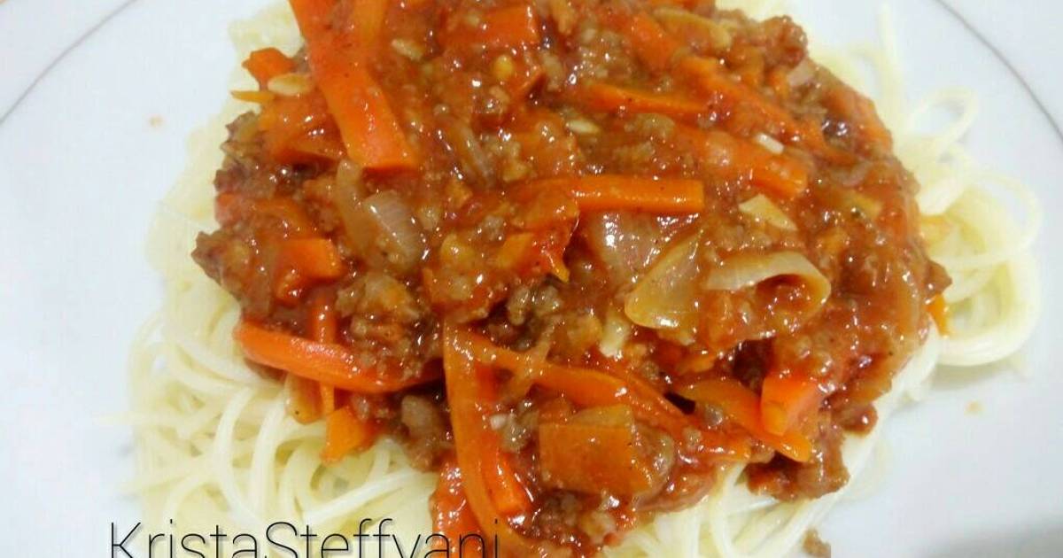 Resep Spagetti Bolognese with Carrot oleh Miss K Cookpad