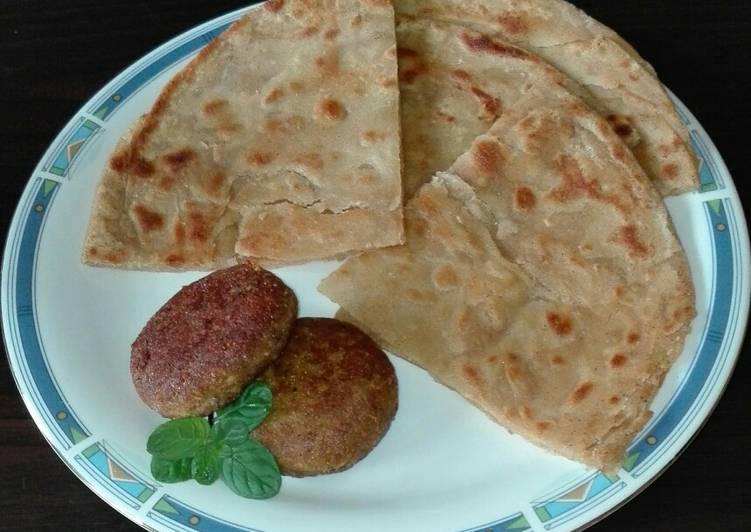 Recipe: Tasty Paratha and Beef Boti Kabab