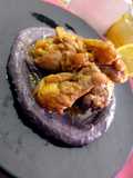 Pollo estilo Tajín con puré de patata violeta, Exótico y fácil