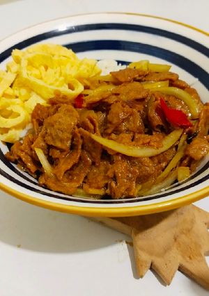 Foto resep Beef proteina (daging sapi kw) for vegan
