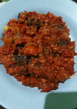 Foto resep Balado empal+paru+kentang