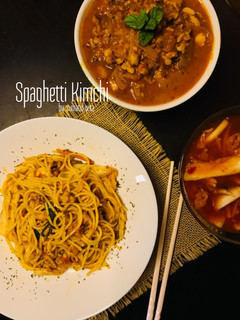 Foto resep Spaghetti Kimchi
