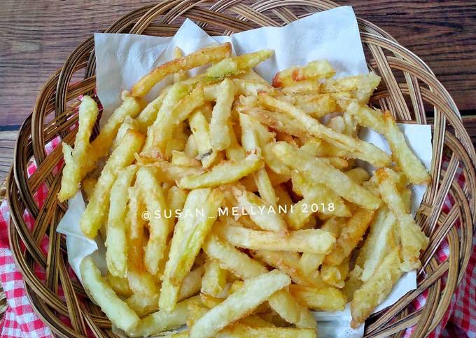 Bagaimana Membuat Kentang goreng krispy, Bisa Manjain Lidah