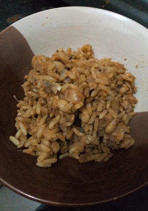 A picture of Rice and beans.