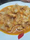 Guisito especiado de pollo y nabos