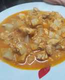 Guisito especiado de pollo y nabos