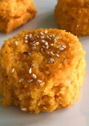 Una foto de Muffins de calabaza y queso