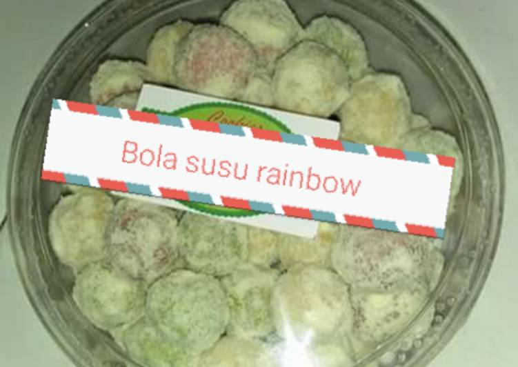 Bola susu rainbow