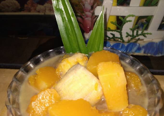 Resep Kolak pisang labu kuning oleh Mom Asyraf Kitchen - Cookpad