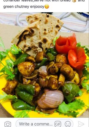 A picture of Chilli garlic mushroom.