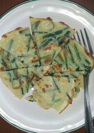 Foto resep Pajeon Korea (Pancake Kucai) cemilan korea