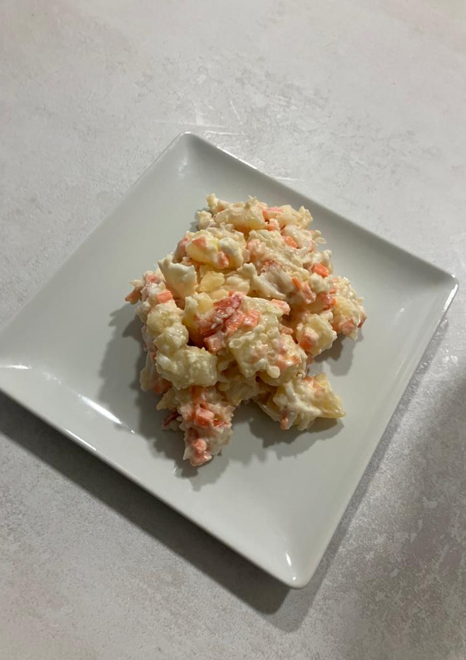 Una foto de Ensalada de gambas