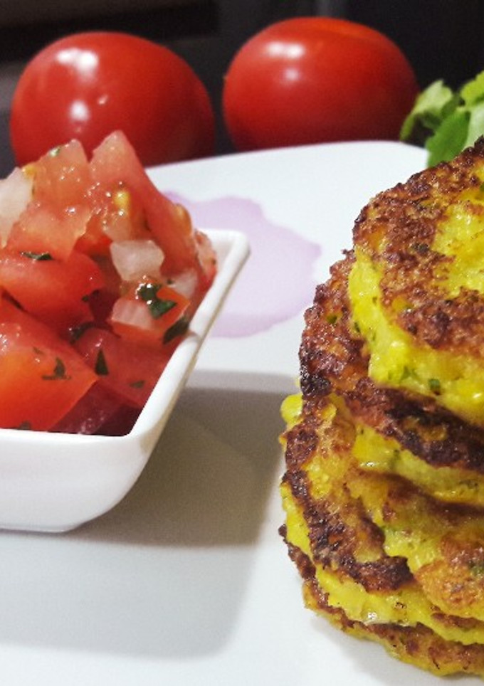 Una foto de Tortitas de maíz y cilantro
