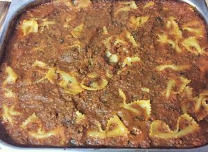 Una foto de Farfalles con Queso Fundido al Horno