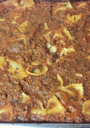Una foto de Farfalles con Queso Fundido al Horno