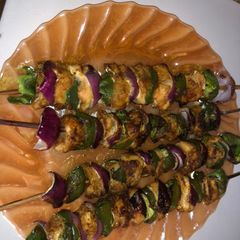 A picture of Grill chicken kebab.