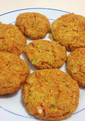 Una foto de Tortitas de batatas con zanahoria