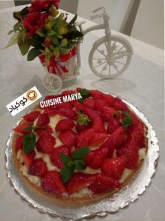 صورة لوصفة تورتة الفراولة🍓🍓🍓