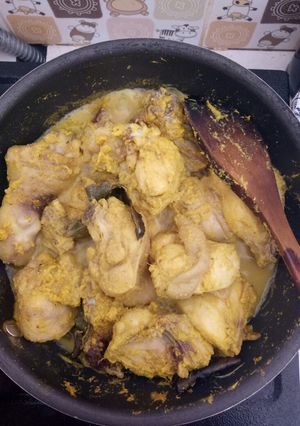 Foto resep Ayam ungkep bumbu kuning