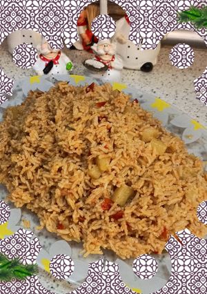 عکسی از دستور استانبولی پلو یا همون دمپخت گوجه
