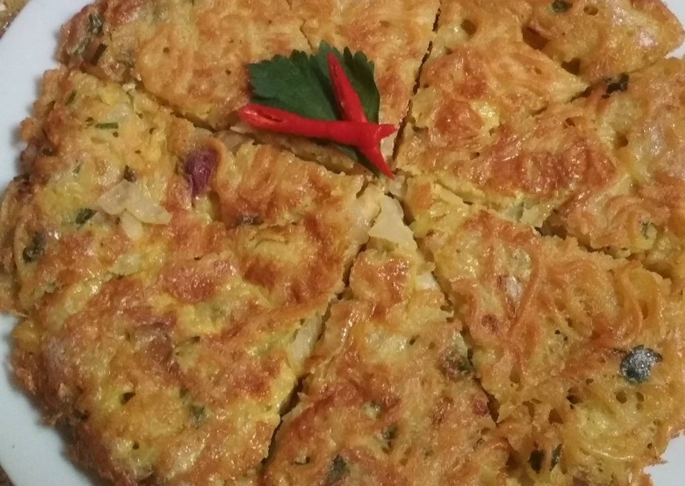 Telur dadar mie instan