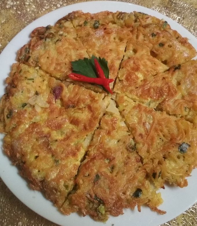 Foto resep Telur dadar mie instan