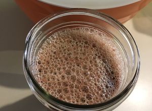 Una foto de Batido de Papaya- Espinacas-Banana-Remolacha (smoothie)