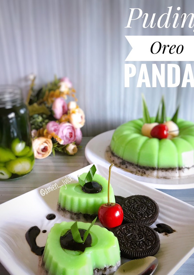 Foto resep Puding Oreo Pandan