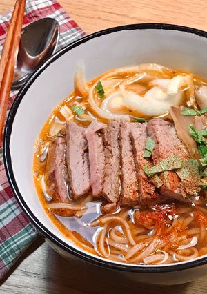 Hình của món Mì Soba Súp Bò Nấm.