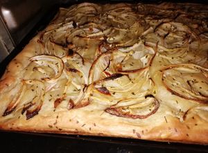 Foto principal de Focaccia con cebolla en thermomix