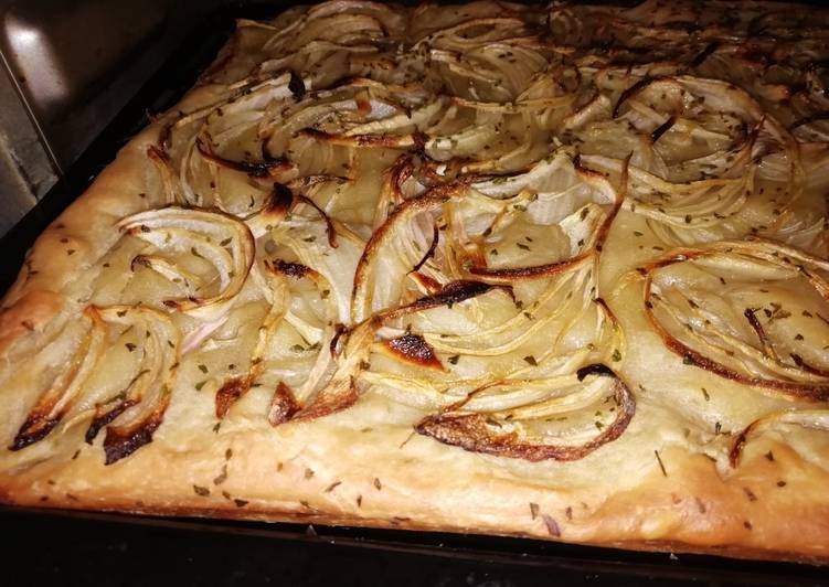 Focaccia con cebolla en thermomix