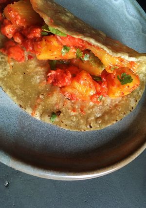 A picture of Al Pastor-Style Fish Tacos.