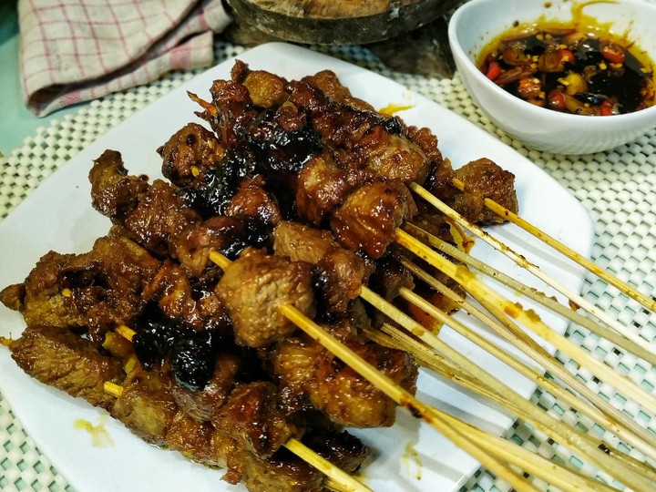 Yuk intip, Cara praktis buat Sate sapi bumbu kecap hidangan Lebaran yang menggugah selera