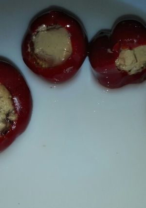 Una foto de 105. Ñoras rellenas de queso y miel « San Valentín »