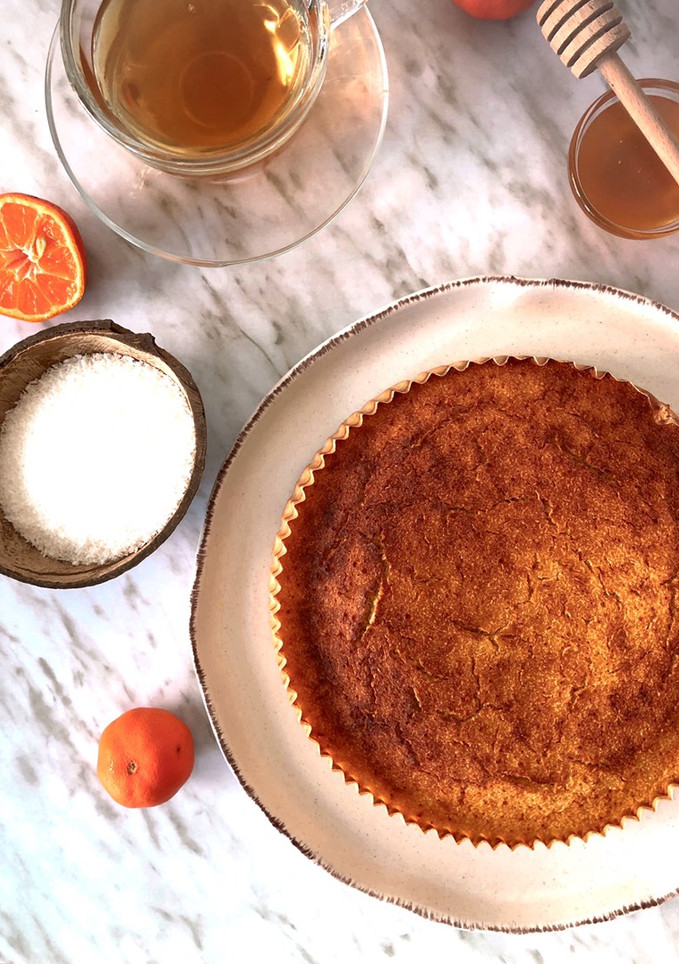 Foto de Bolo de tangerina e coco