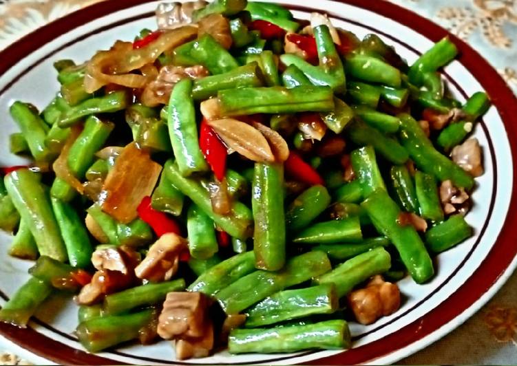 Buncis saus tiram tempe kemaren