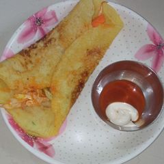 A picture of Stuffed moong dal wrap - Focus recipes.