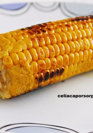 Una foto de Mazorca de maíz a la plancha